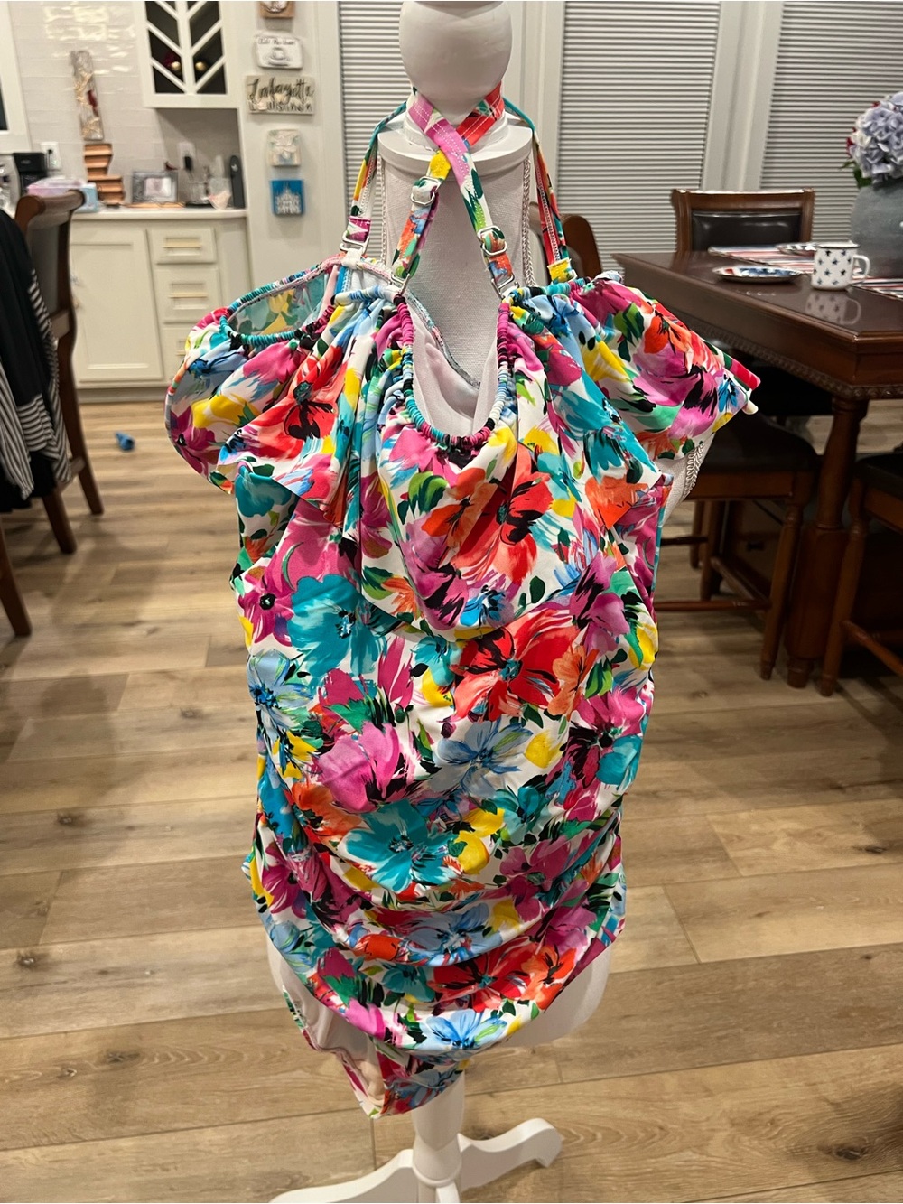 Tropical Floral One-Piece Swimsuit - Multicolor